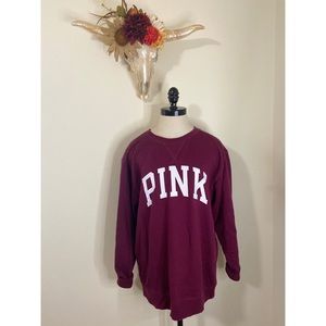 Burgundy Pink sweatshirt.